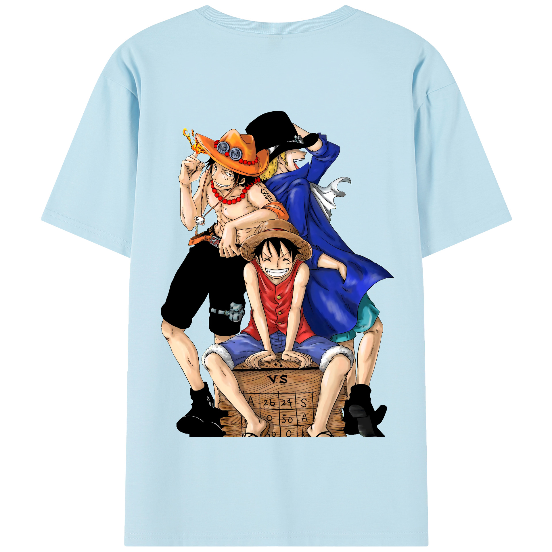 ワンピース モンキー・D・ルフィ ONE PIECE Monkey D. Luffy 綿100％半袖Tシャツ（背面プリント）